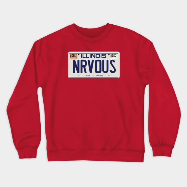 Ferris Bueller's Day Off - NRVOUS Ferrari Licence Plate Crewneck Sweatshirt by Uri_the_Red